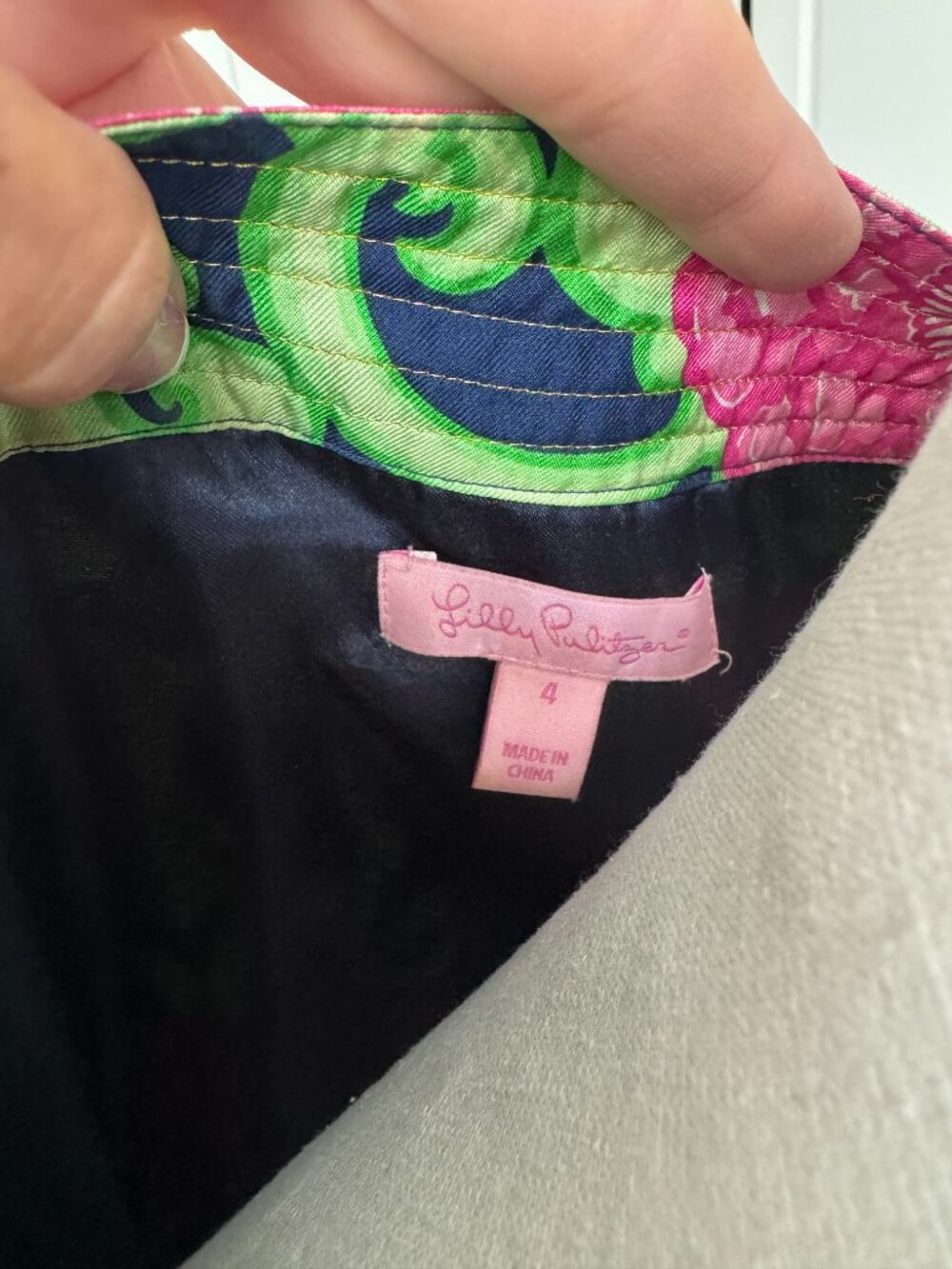 Lilly Pulitzer Silk Dasha Hydrangea Shift Dress Size Small - Picture 4 of 5